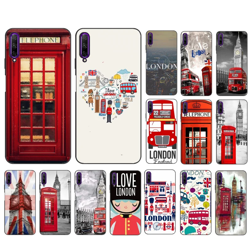 

London Bus Telephone Big Ben Phone Case for Huawei P50 Pro P30 P40 Lite P40Pro P20 lite P10 Plus Mate 20 Pro Mate20 X