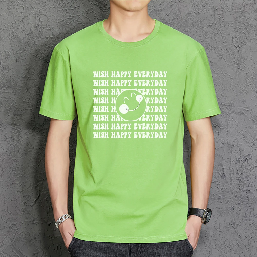 

Футболка мужская свободного покроя, хлопок, с принтом, с надписью Keep Smile