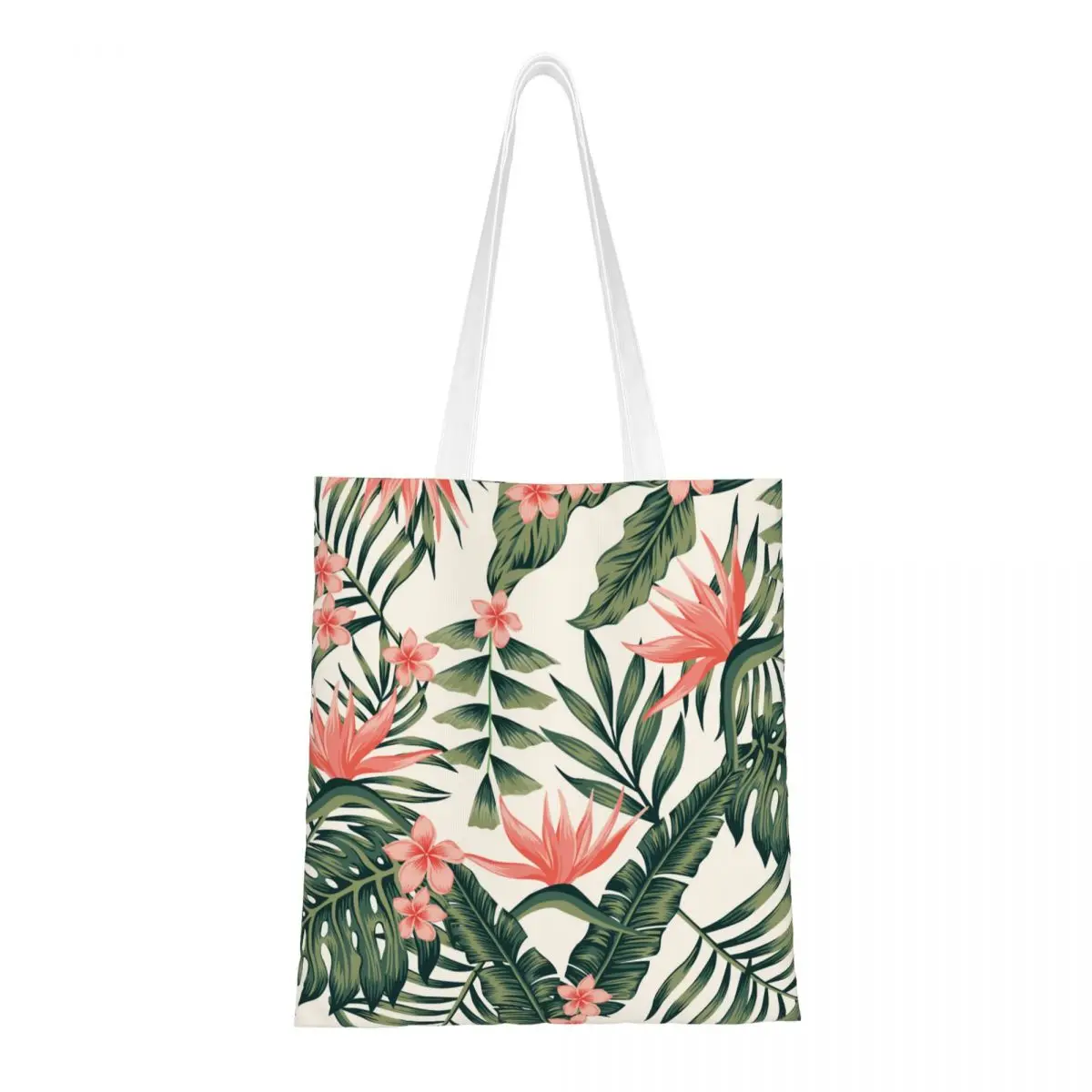 Женская и мужская тропическая Сумка-тоут с темно-зеленой ладонью Холщовая Сумка