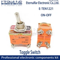 high end quality silver contact e ten1221 dpst 12mm 15a 250v ac on off 4pin reset rocker toggle slide switch waterproof boott