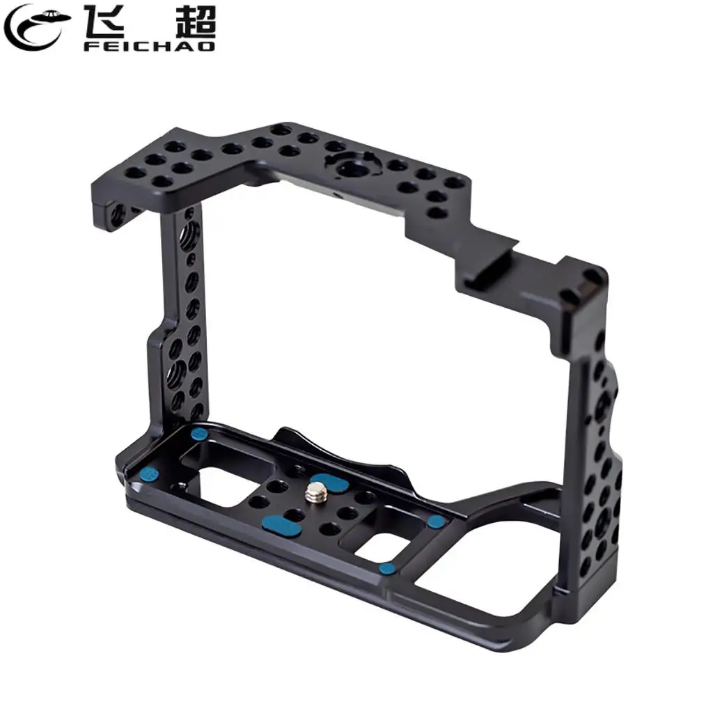 

Metal Camera Cage Rig with Cold Shoe Mount 1/4" 3/8" ARRI Holes for Sony A7R3 A7M4 DSLR Full Camera Cage Protective Frame Kit