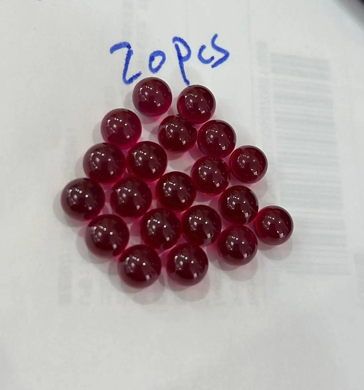 Класс 5А рубиновый шар промышленный № 5 красный непробиваемый корундовый без