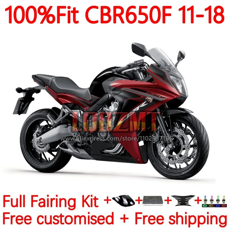 

CBR650 F For HONDA Wine red CBR 650F 650 CC CBR650F 2011 2012 2013 2014 2015 2016 2017 2018 CBR-650F 11 18 Fairings 61No.6