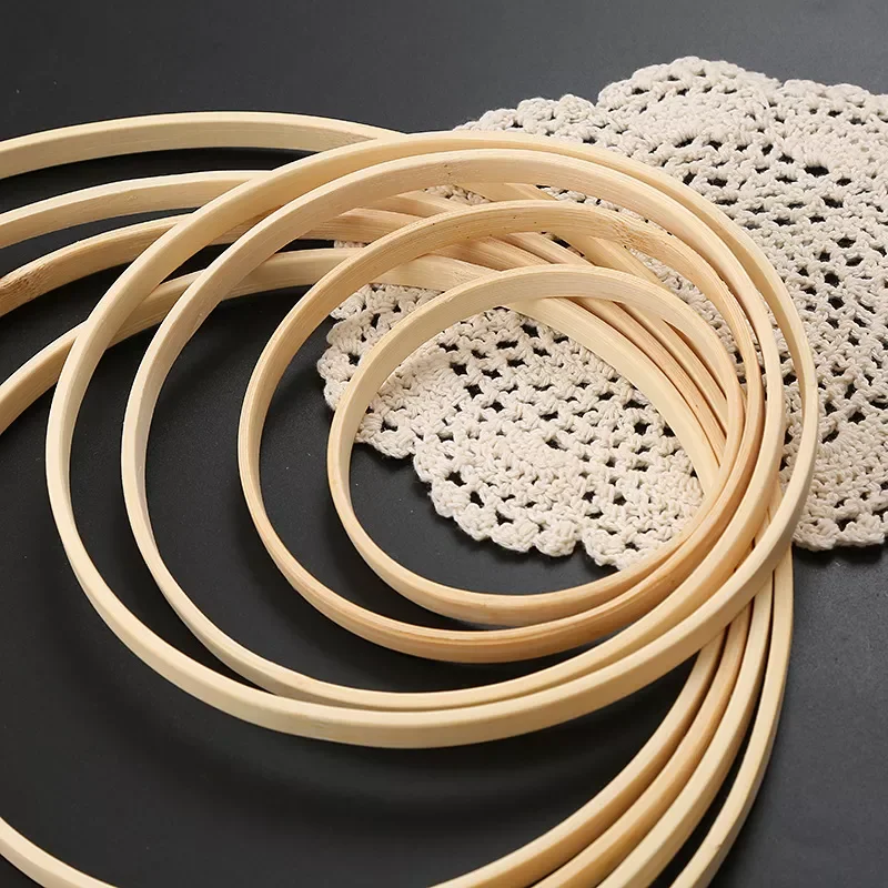 

5Pcs Floral Wreath Hoop Wooden Frame DIY Dream Catcher Making Supplies Wedding Christmas Wood Wreath Macrame Circle Hoop Decor