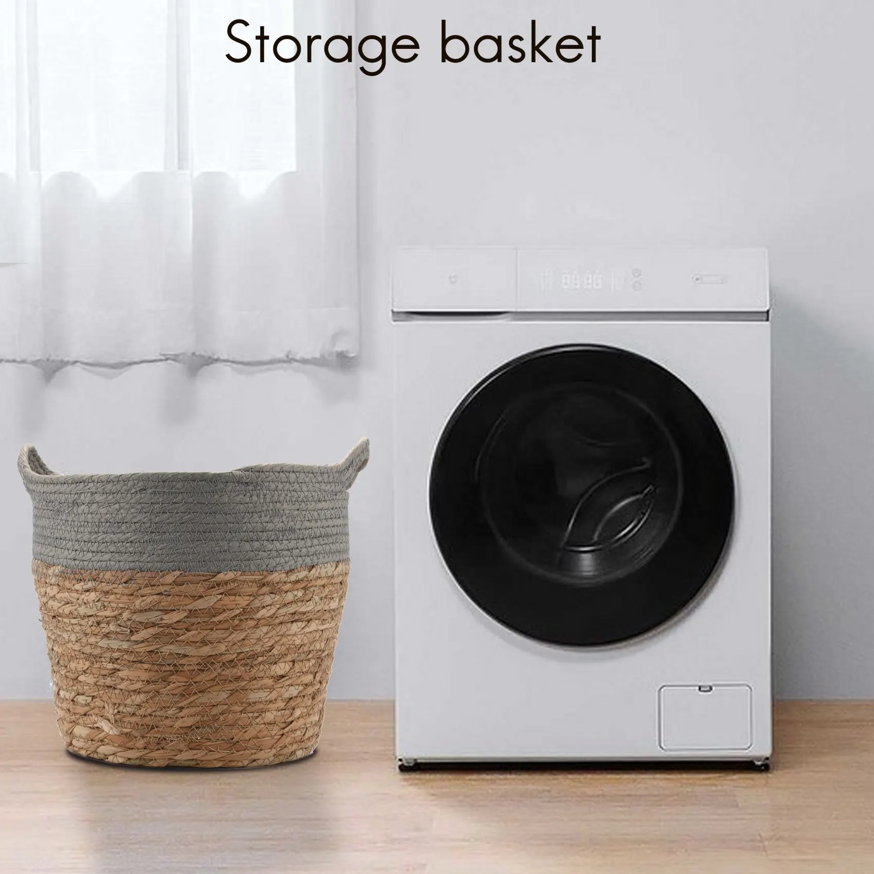 

Складная плетеная корзина из натуральной соломы