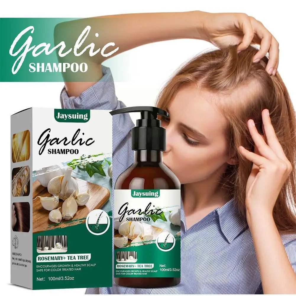

Garlic Hair Growth Shampoo Cleansing Anti Dandruff Hair Shampoos Grow Care Scalp Anti Hair Loss Anti-itching Fast Nourish R T4c4