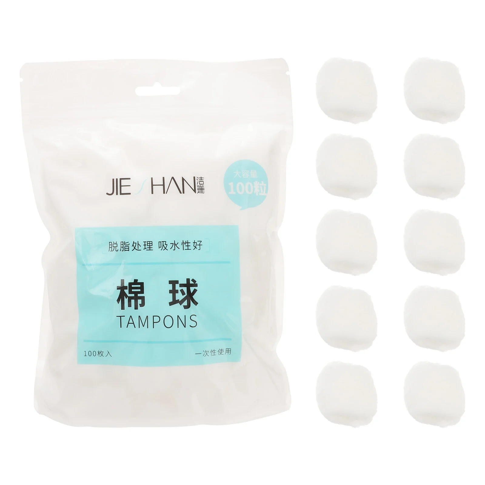 

300pcs Makeup Cotton Balls Degreasing Cotton Ball for Beauty Salon Home Use (100pcs in a bag, 3 bags in total)