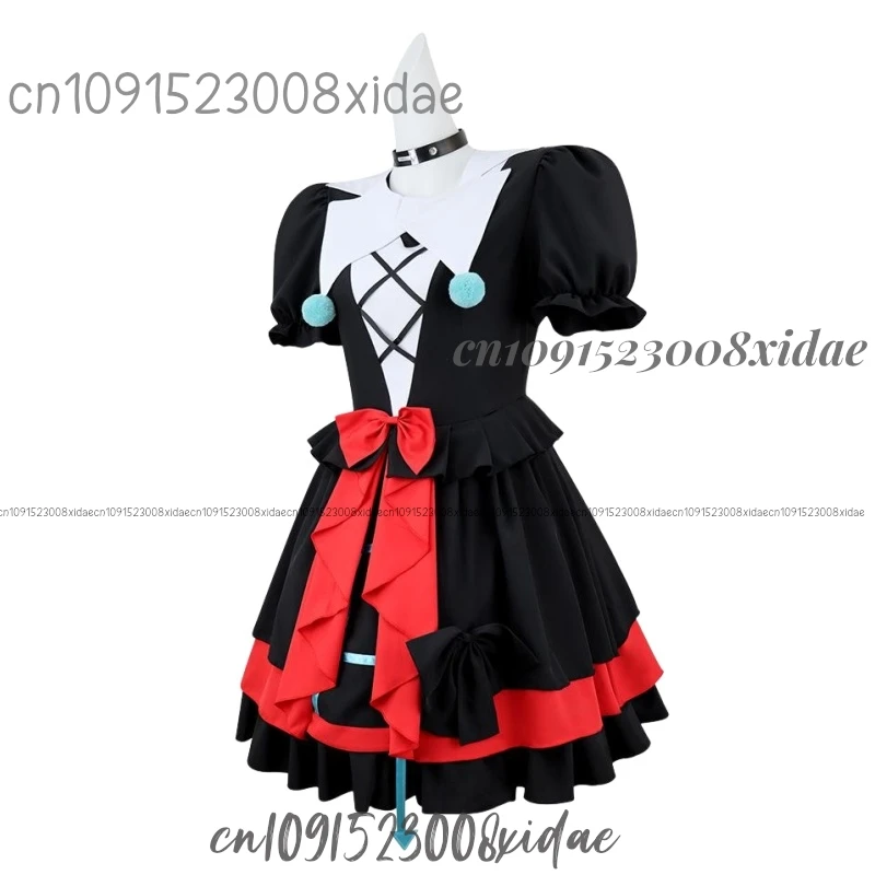 Стелла Косплей Игра Eggy Party Mute Girl Костюм на Хэллоуин Парик Побег из Ночной Клоун