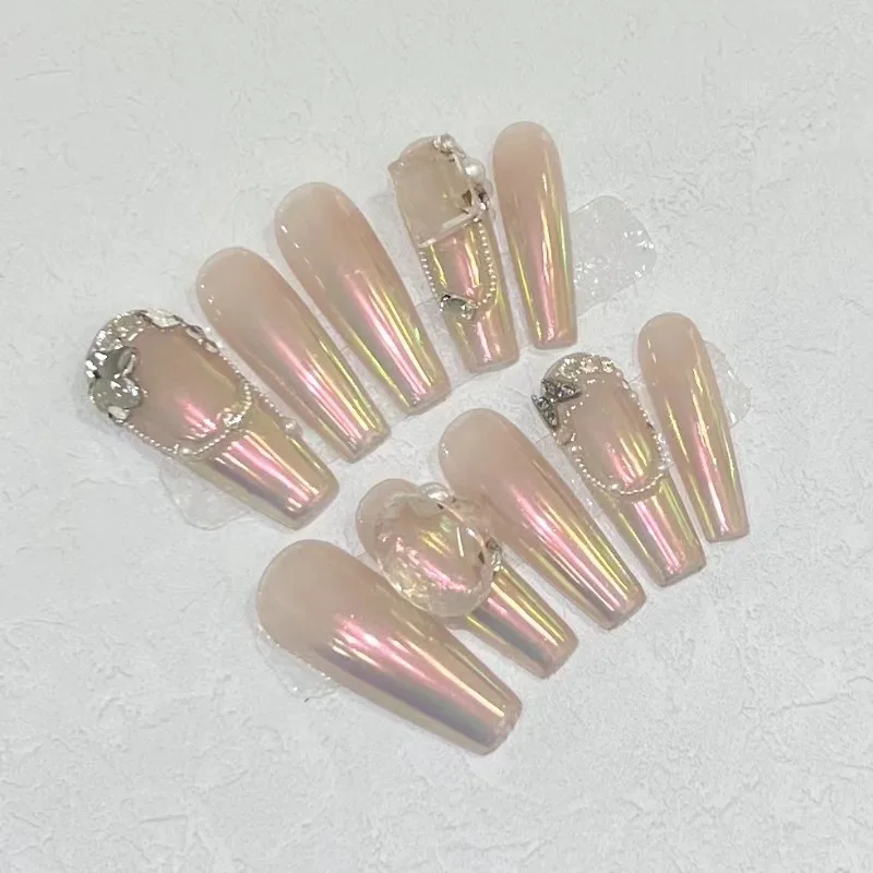 Накладные ногти накладные полное покрытие самодельные чистые съемные