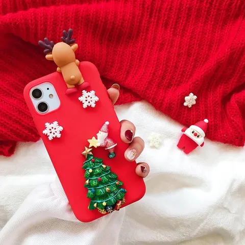 Чехол с 3D Санта-подарочными перчатками для рождественской елки для Realme C75 C75X C73 Note 60 60X 50 C71 C61 C63 12X C65S C65 C63 12 Pro, чехол для телефона