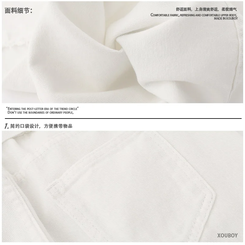 Fashion Fun Frayed Printed Belt Decorative Washed Jeans Men's American Straight Wide-Leg Pants Streetwear Baggy Denim Trousers