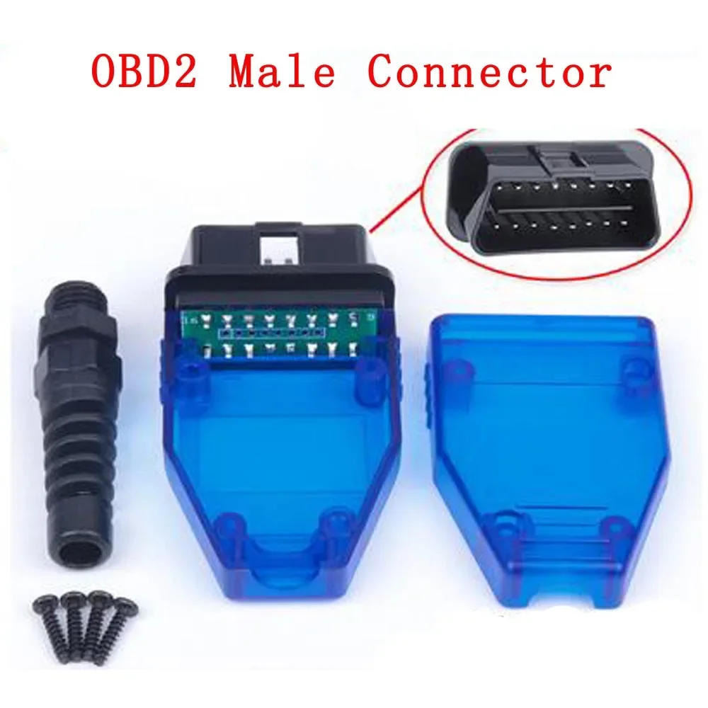 В наличии 12 24 OBD штекер OBD2 16-контактный разъем II адаптер OBDII J1962 гнездовой