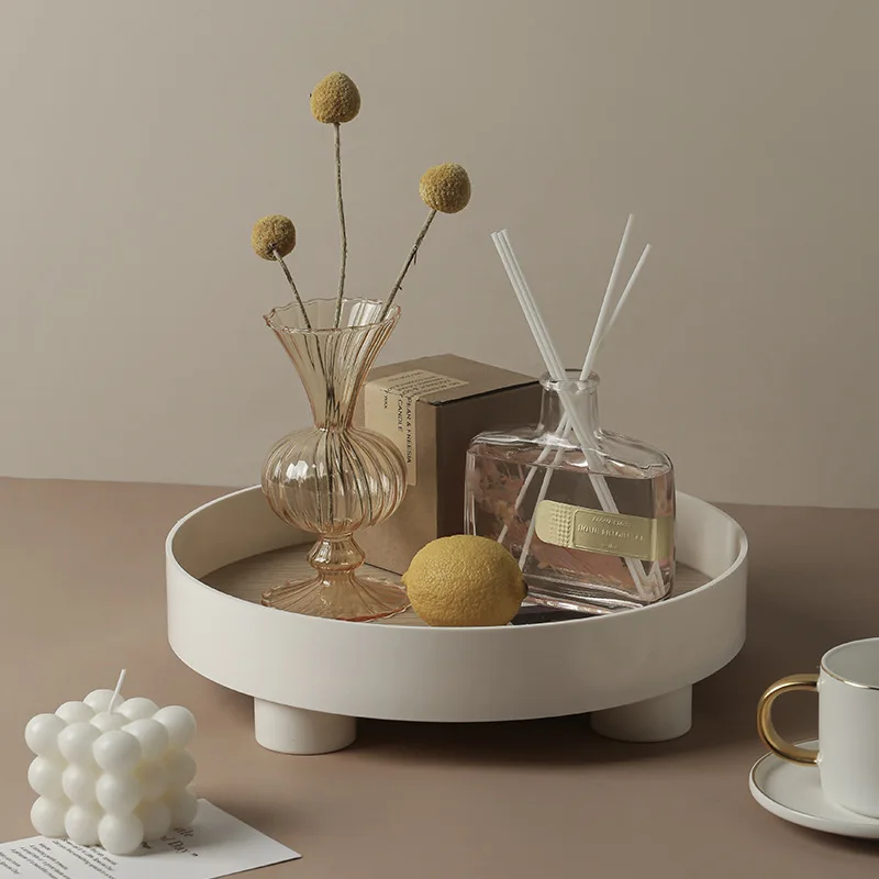 Круглый белый лоток для хранения 29 5 см дизайнерская сушеная Цветочная ваза с