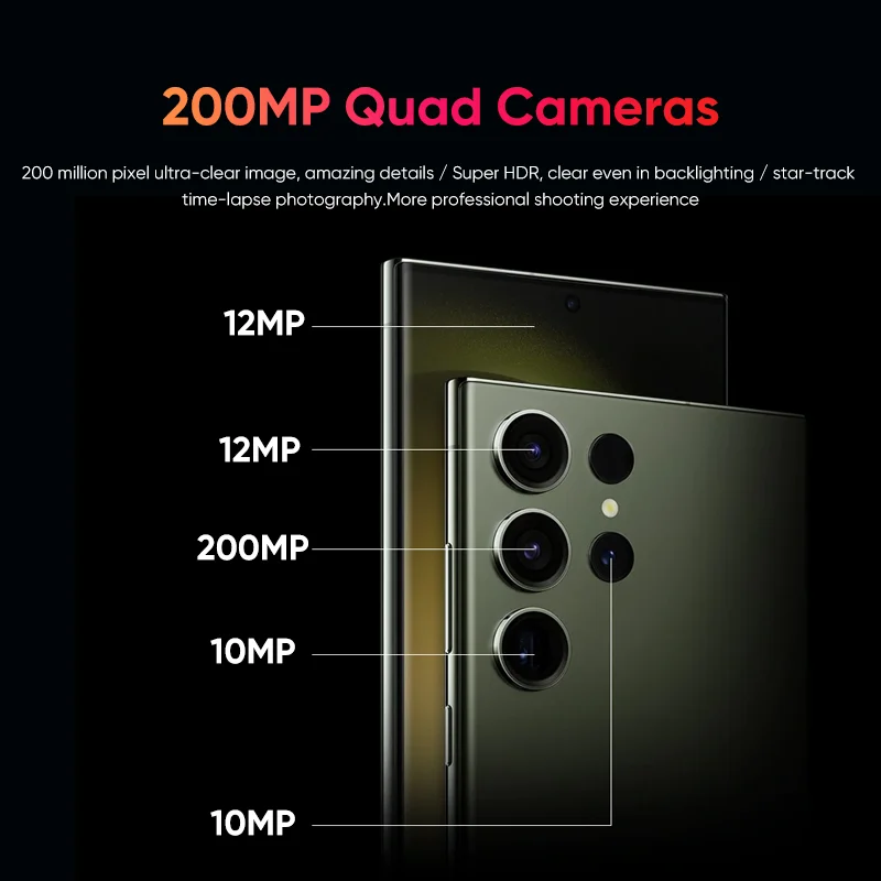 New Samsung Galaxy S23 Ultra Mobile Phone 256GB/512GB Snapdragon 8 Gen 2 Android 13 Phone 6.8