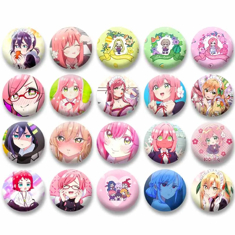 Аниме 100 подруг которые REALLY Love You акриловые броши для рюкзака одежды Kusuri Yakuzen