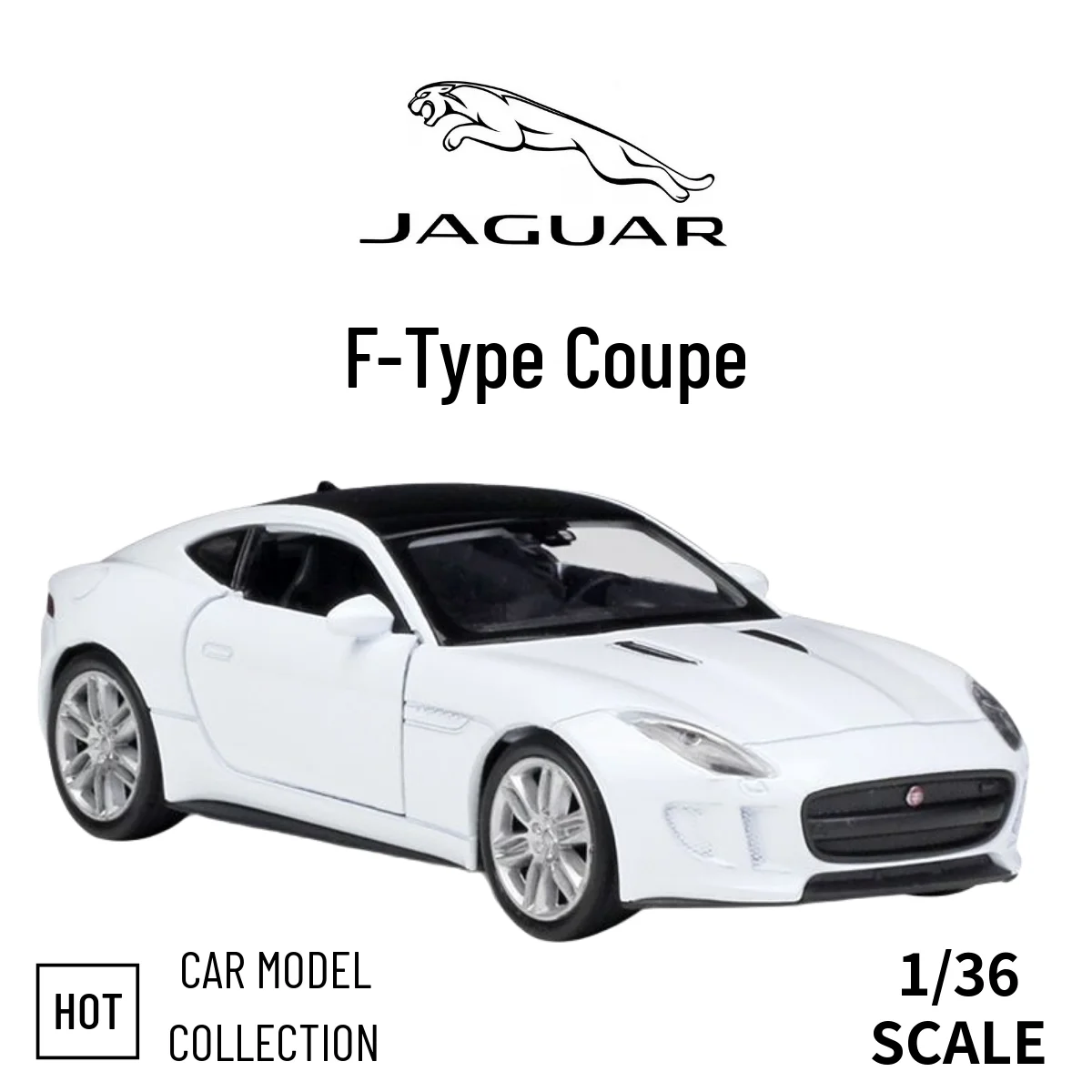 

WELLY Scale 1:36 Car Model Replica JAGUAR F-Type Coupe Alloy Diecast Ornament Vehicle Collection Souvenir Toy Gift for Boys