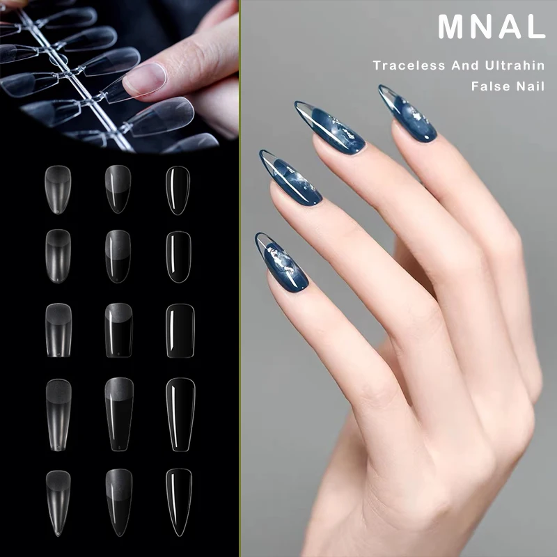 

120pcs False Nails Acrylic Press on Nails Coffin Artificial Nails Clear/Semi-matte Fake Nail Tips for Extension Manicure Tool