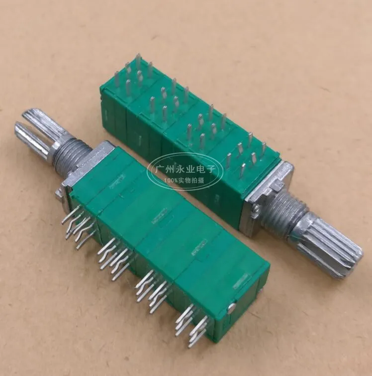 

1 шт., потенциометр RK097G, 8 звеньев, B10K, B50K, 15 мм, ручка, 24 фута, усилитель мощности, громкость динамика, многофункциональный потенциометр