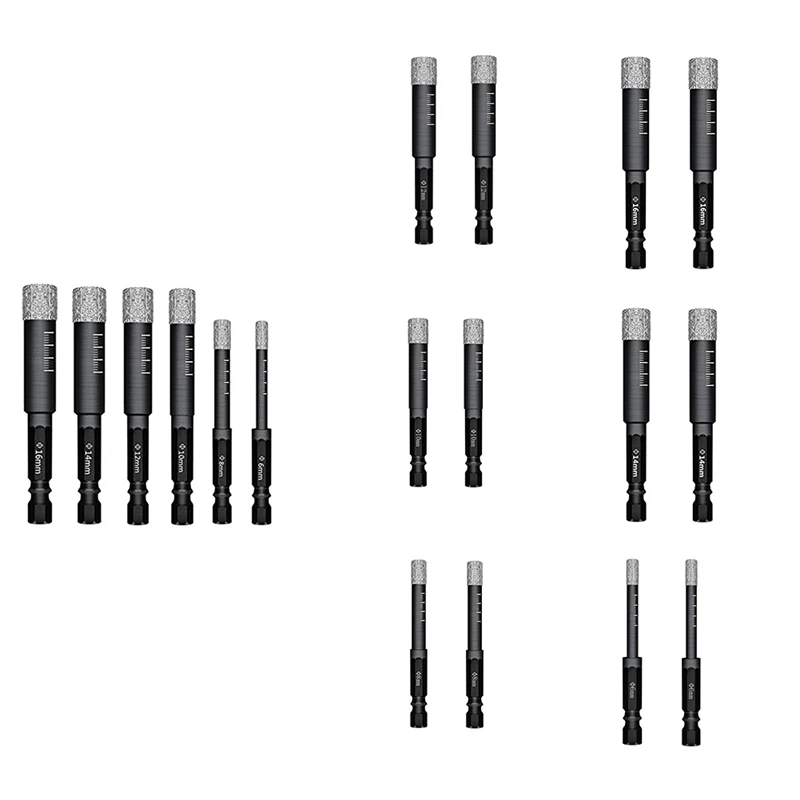 

Dry Diamond Drill Bit For Ceramic Tile,Granite Quick-Change Hexagonal Shank Stone Hole Drill Bit