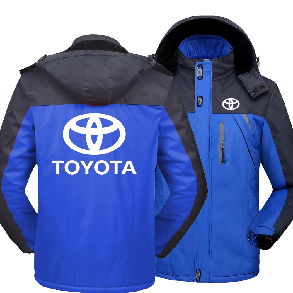 

Winter Oversize Thick Warm Casual Men Jackets for Toyota Car Logo Windbreak Outerwear Zipper Water-proof Coats Outdoor Jacket