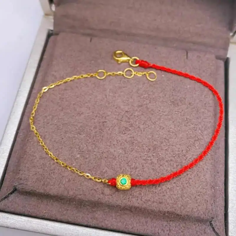 Женский браслет с круглыми звеньями цвет: золото 999 пробы