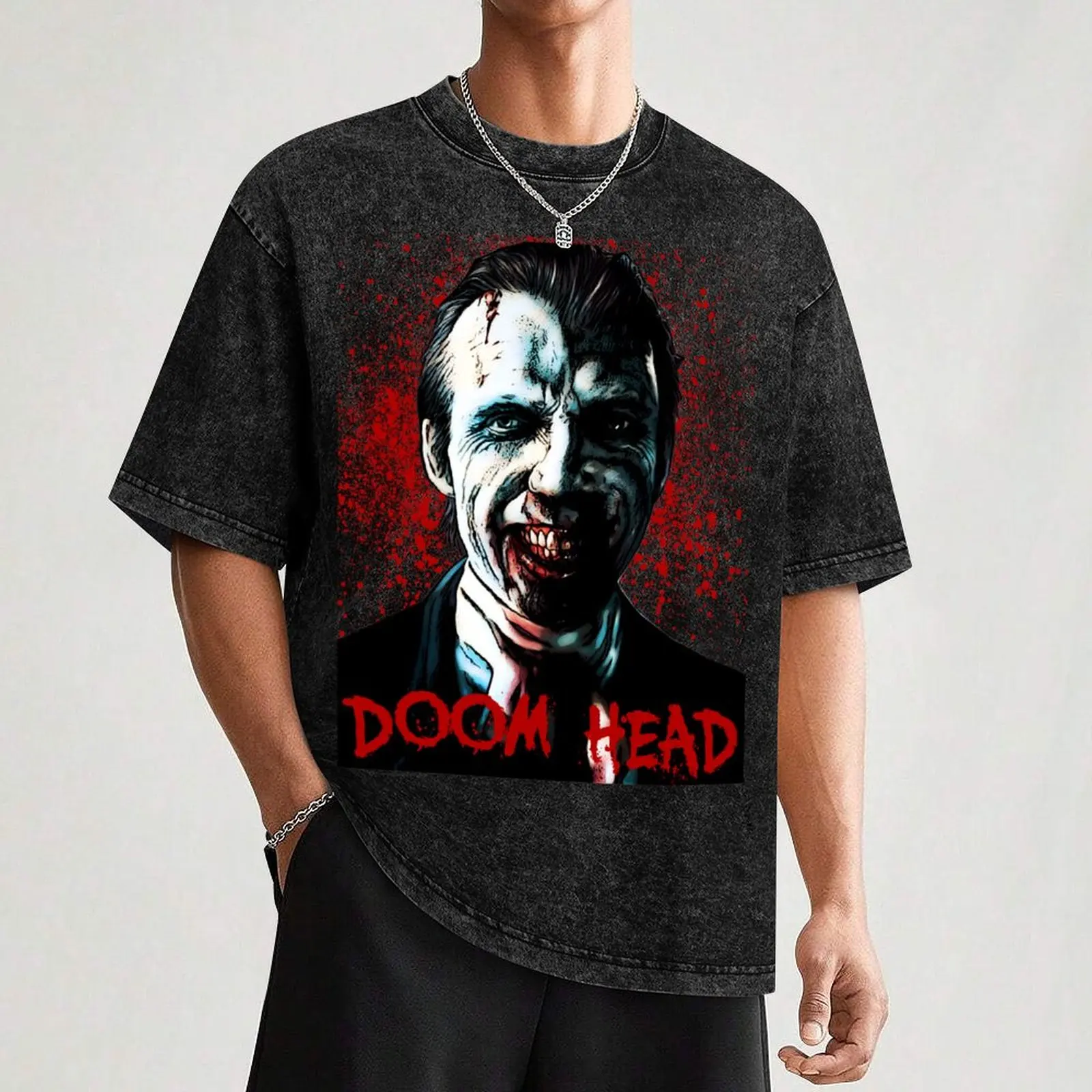 Doom head футболка мужская хлопковая