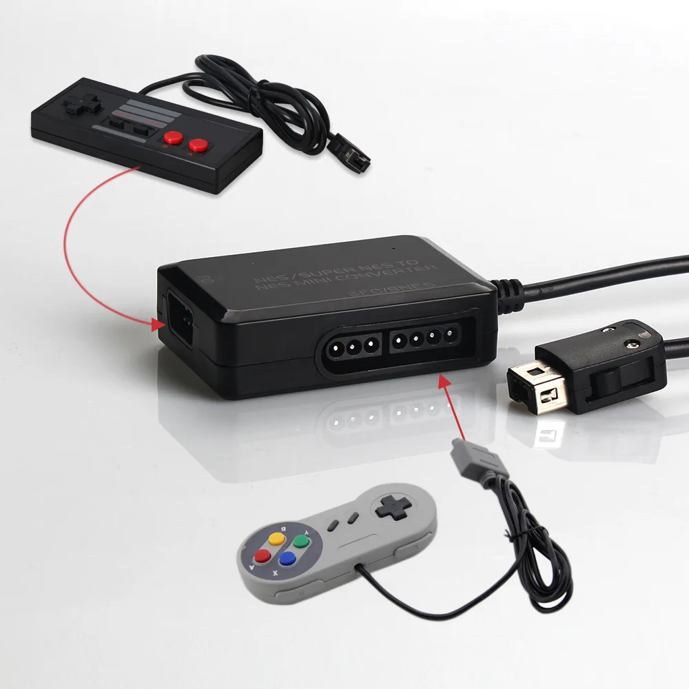 

Ручной конвертер, красный и белый, NES/super nes в nes мини-конвертер