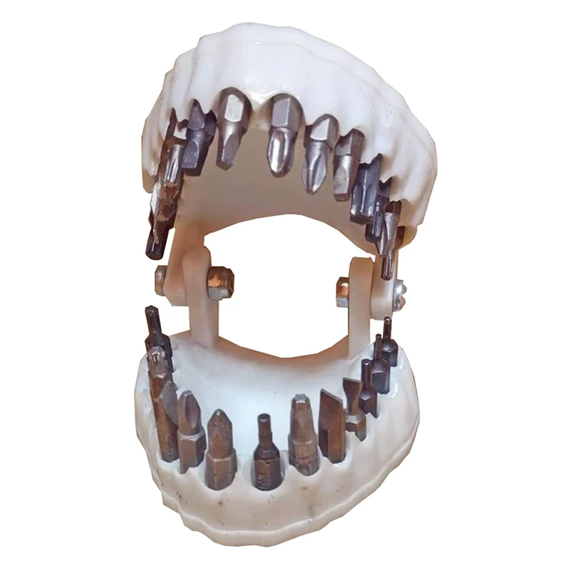 

28 Hole Hex Bit Organizer, Denture Drill Bit Holder Fits 1/4 Inch Hex Bit And Drive Bit Adapter