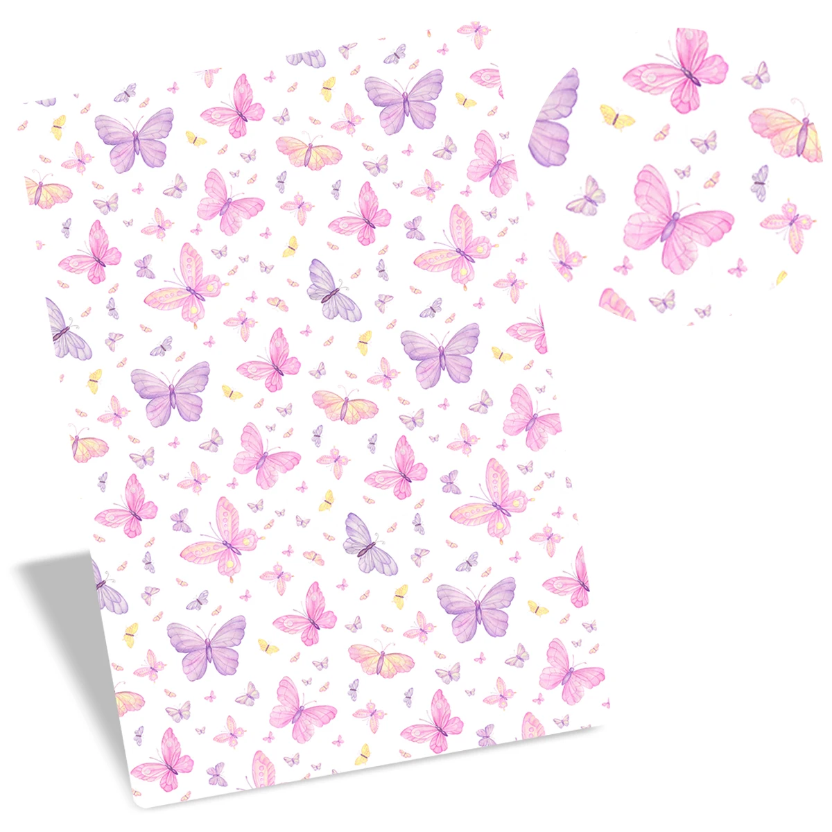 

22cmx30cm Faux Leather Sheets Cotton Back Mixed Series Butterfly Print Snythetic Leather Fabric for Bows Earrings Making
