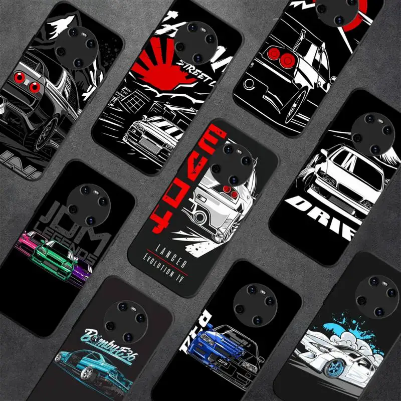 

JDM Tokyo Drift Sports Car Phone Case for Huawei Y 6 9 7 5 8s prime 2019 2018 enjoy 7 plus