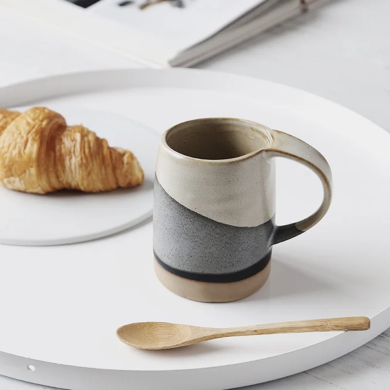 

Japan Style Handmade Pottery Mugs Personalized Ceramic Coffee Tea Cups Kitchen Office Milk Water Mug Cup Unique Couple Boss Gift