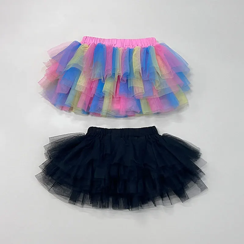 

Kids Tutu Skirts Colorful Rainbow Children Party Birthday Skirt Girls Princess Skirt