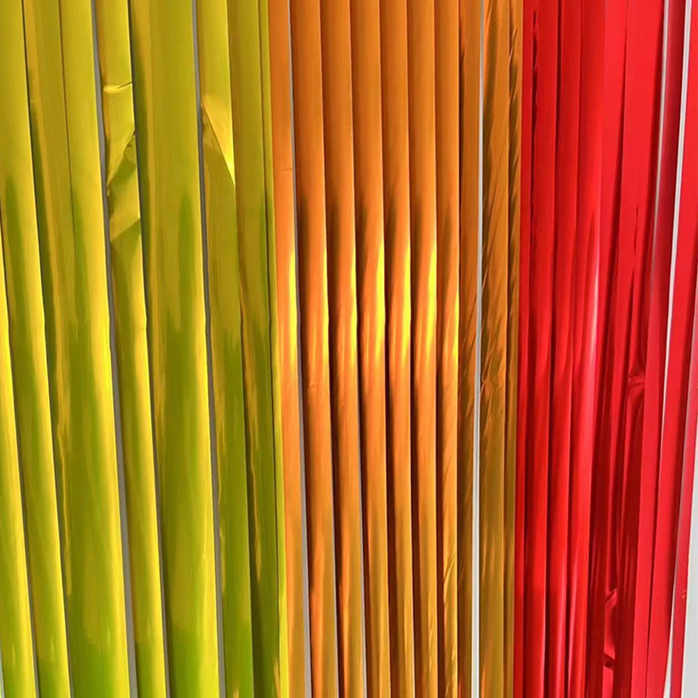 Радужные занавески с бахромой из фольги 6 цветов мишура металлические растяжки