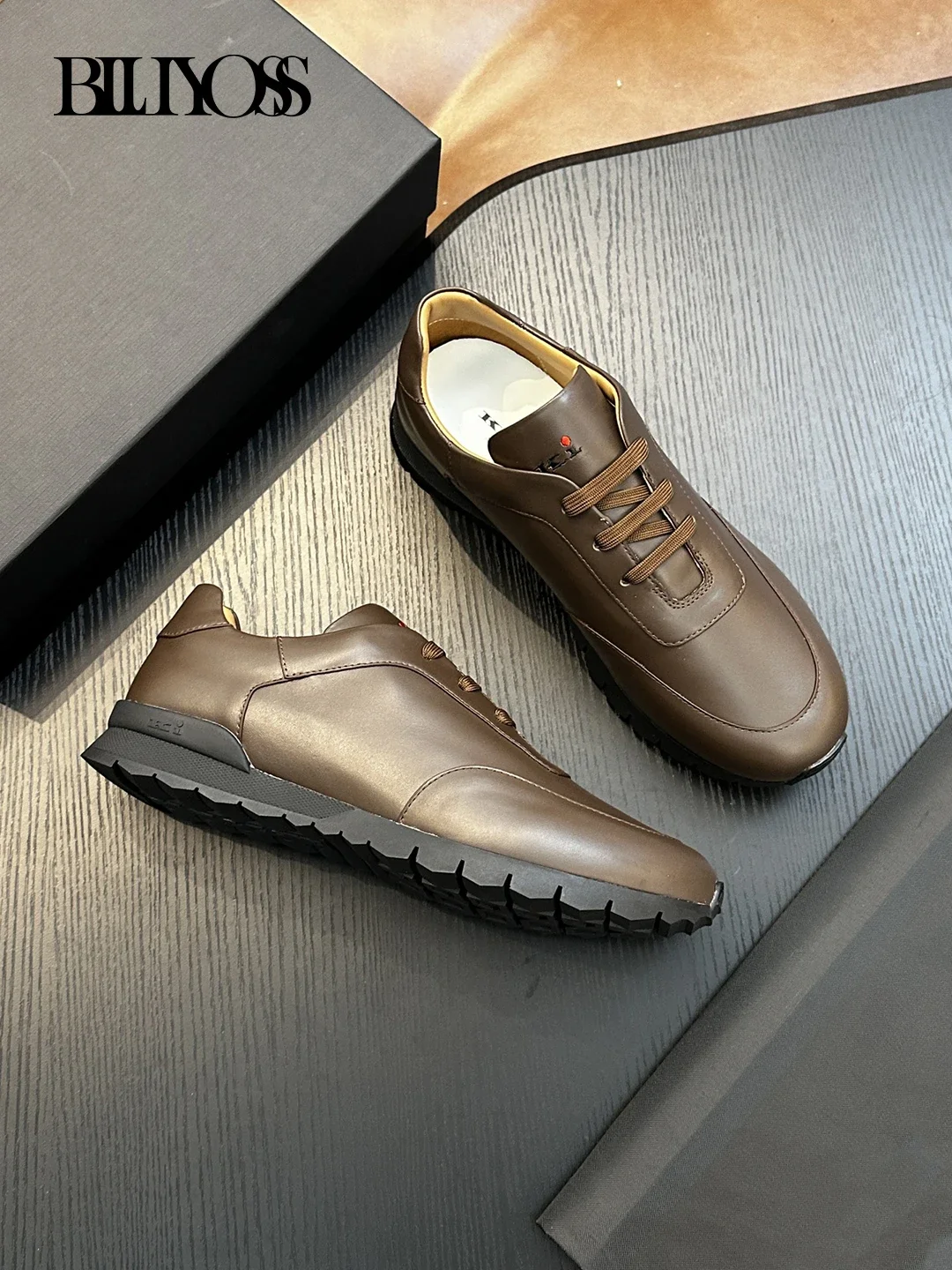 Мужские замшевые туфли BLLIYOSS спортивная обувь из телячьей ткани новинка 2024 модные