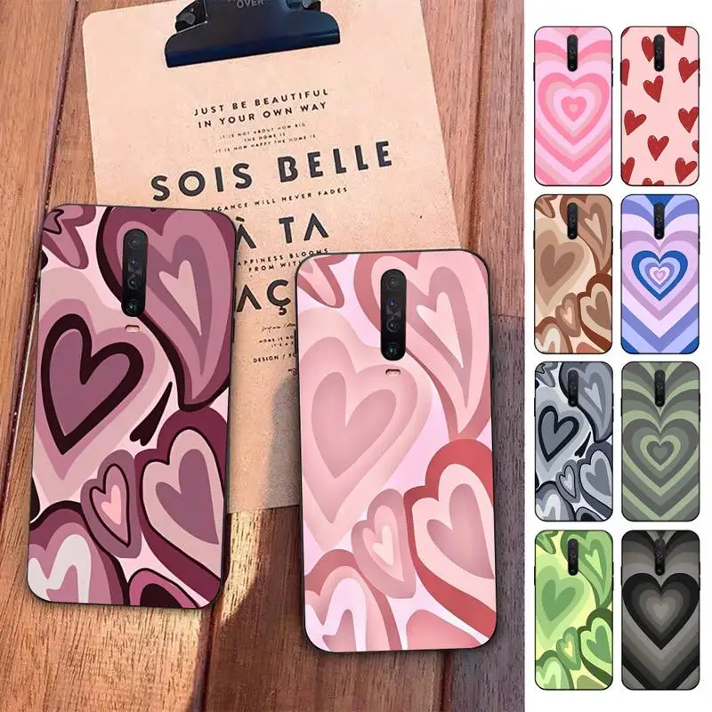 

Heart Circle Phone Case for Redmi 5 6 7 8 9 A 5plus K20 4X S2 GO 6 K30 pro