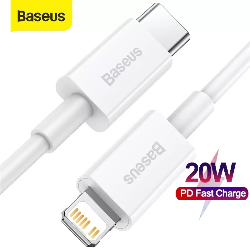 

Baseus 20W Type C Cable forx iPhone 12 11 Pro Max Fast Charging Cable for iPhone 8x X XR USB Data Phone Charge