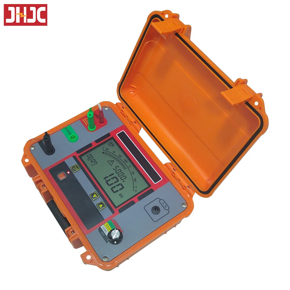 Портативный мегаметр тестер сопротивления изоляции 1000 В/2500 В/5000 В/10000 В