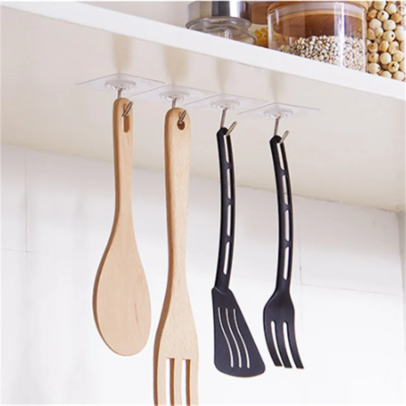 

20 Pack Clear Strong Self Adhesive Storage Hook Suction Cup Organizer For Kitchen Bathroom Wall