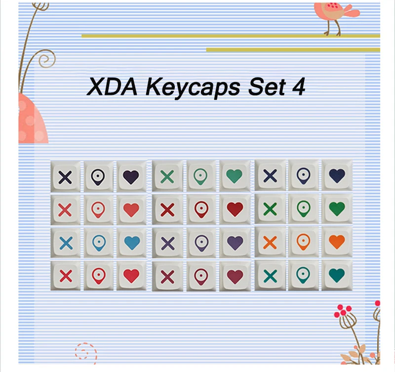 

XDA Profile DIY 1U 1X PBT Keycaps Mechanical Keyboard Custom Mx Switch Gamer Key cap XDA Height Dye Subbed Backlight Cute Kawaii