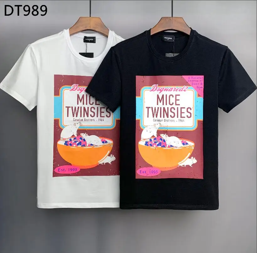 

2022 New Dsquared2 Women/Men's Picture Printing Stylish Cotton Summer Top T Shirts Couple Outfit DT989#