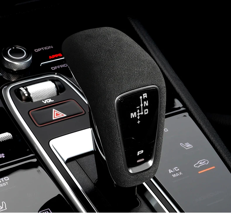 

Накладка на ручку переключения передач для Porsche Cayenne 2018 2019 2020 2021 2022 2023, верхняя замшевая наклейка для интерьера, аксессуары