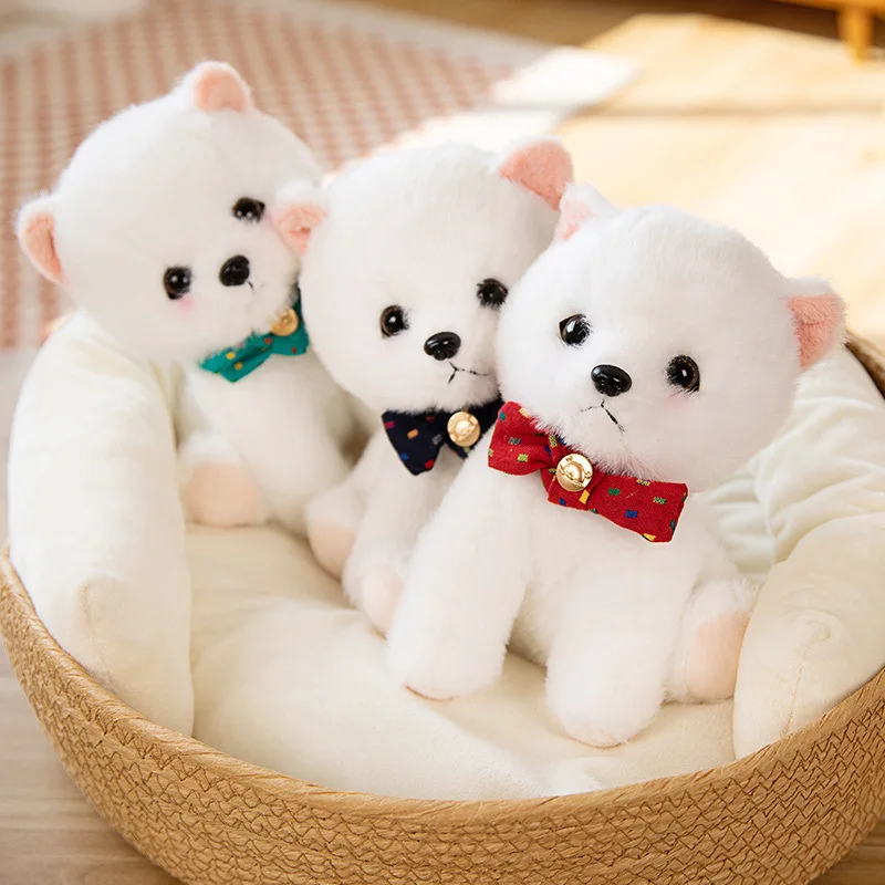 

20cm Juguetes De Peluche Stuffed Dog Plush Toy Cute Lifelike Pets Fluffy Dolls Birthday Gifts Kawaii Room Decor Children's Toys