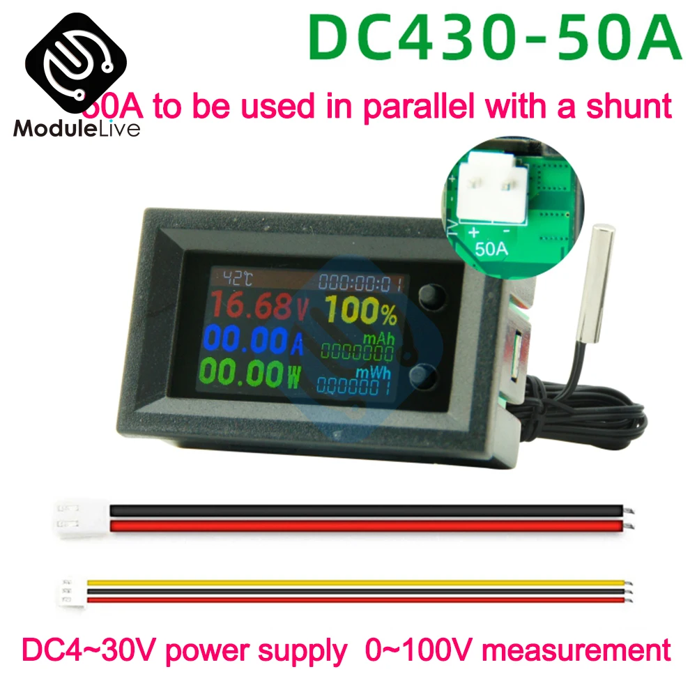 

Тестер емкости аккумулятора 8 в 1, многофункциональный цифровой вольтметр, амперметр, Измеритель постоянного тока 4-30 в