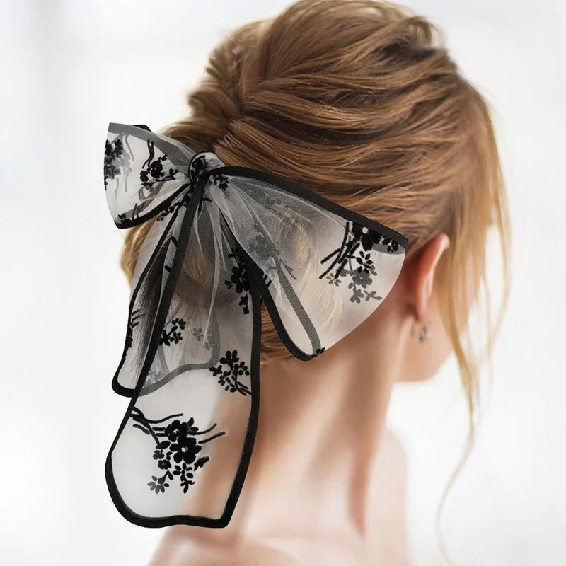 

Модные однотонные резинки для волос, длинные резинки для волос, корейские резинки для волос для женщин и девушек, шарф с бантом, милые элеган...