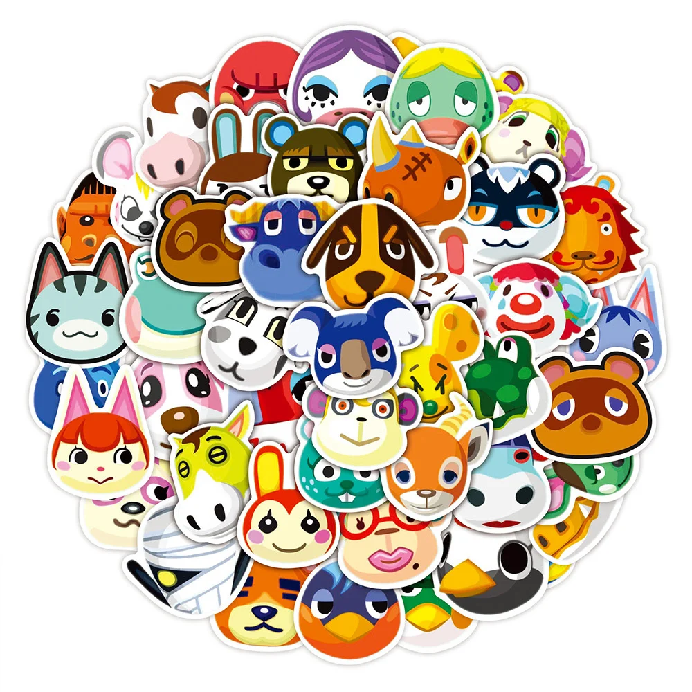 

10/30/50PCS New Animal Sticker Pack Cartoon Creative Animation Kids Computer Luggage Table Chair Decoration Waterproof Wholesale