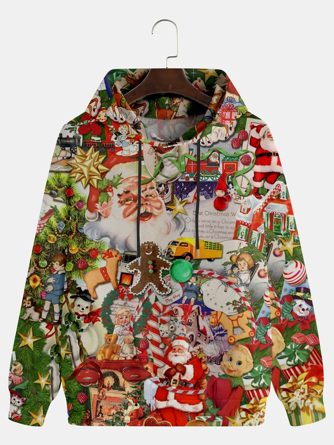 

Molilulu Мужская Рождественская Толстовка с графическим принтом Санта