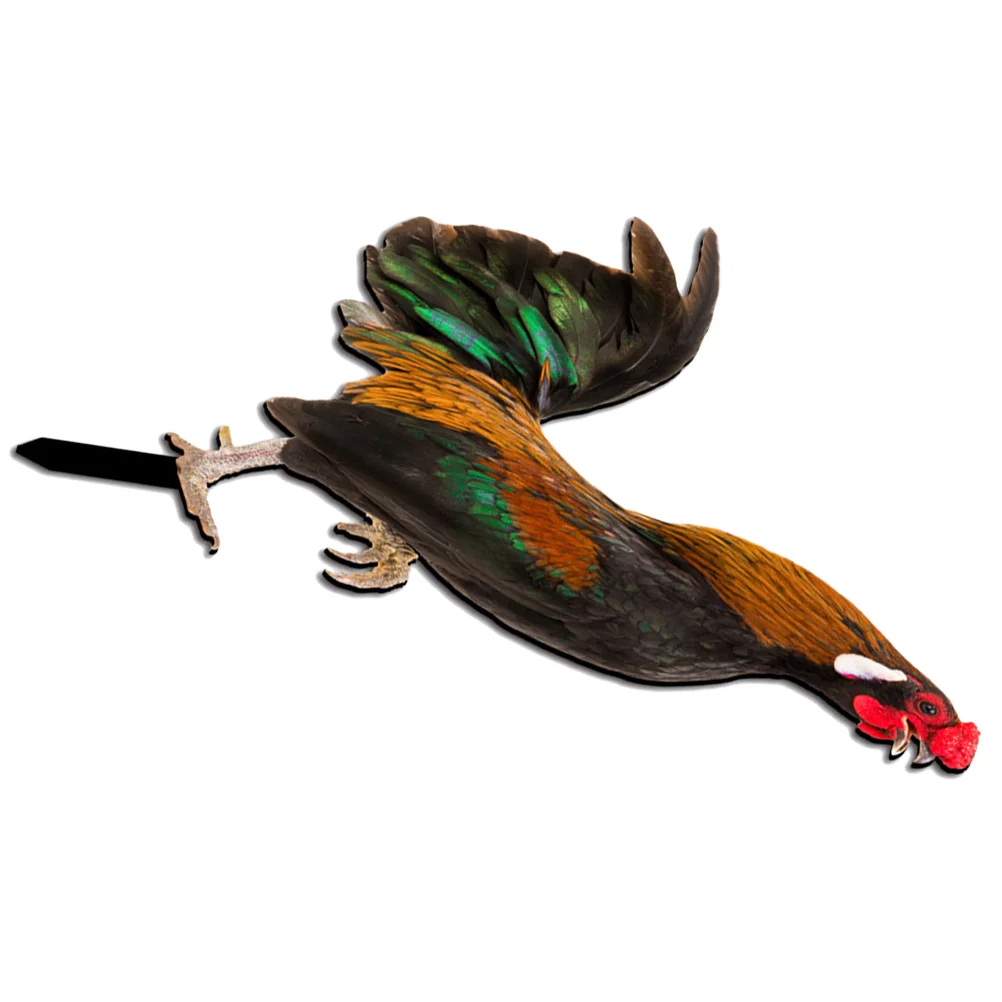

Rooster Silhouette Stakes Garden Decoration Insert Metal Sign Outdoor Courtyard