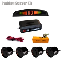 12v 22mm universal car led parking sensor with 4 radar accurate digital display of obstacle distance alarm parktronic kit