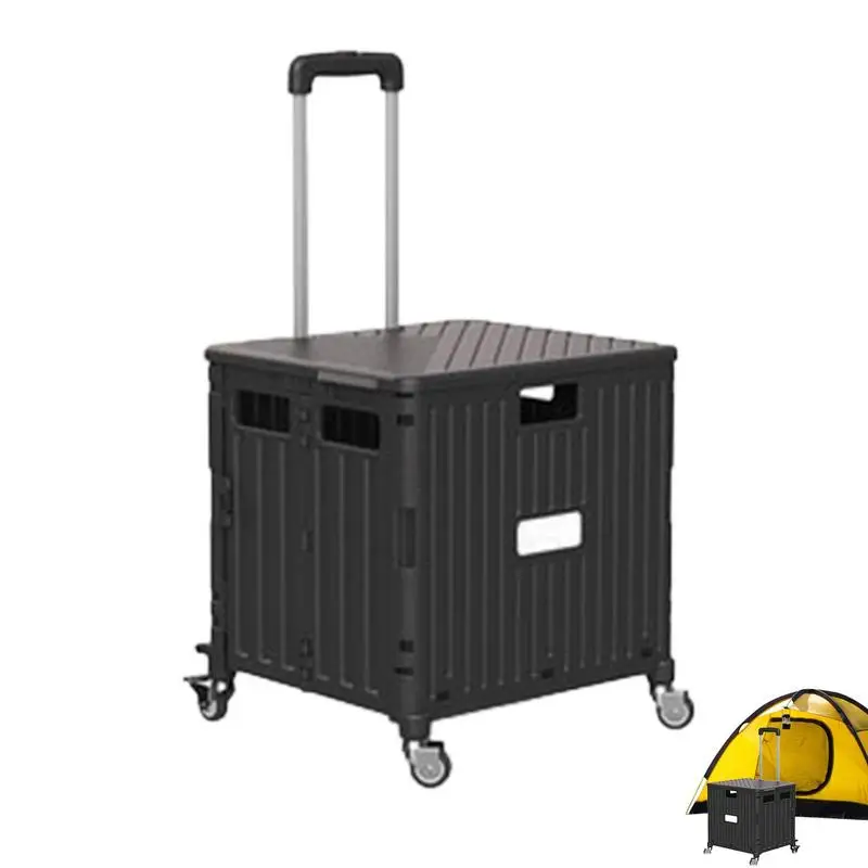 

Складная хозяйственная тележка, Складная портативная вращающаяся тележка, ручная тележка, складная коробка для хранения продуктов