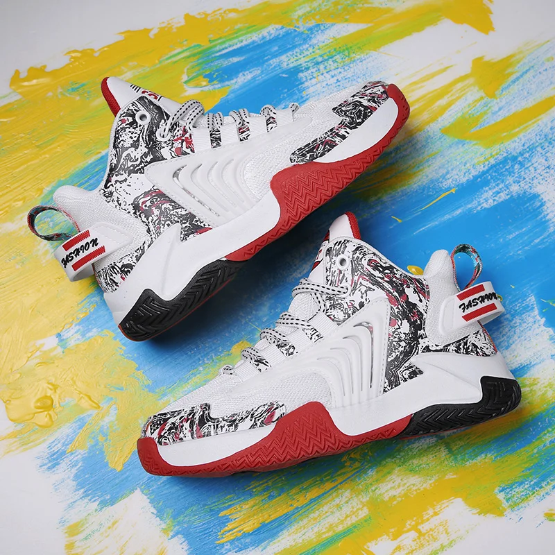 

Баскетбольная обувь для детей, кроссовки для девочек 2023, уличная спортивная обувь для баскетбола и культуры, высококачественные кроссовки для соревнований для мальчиков